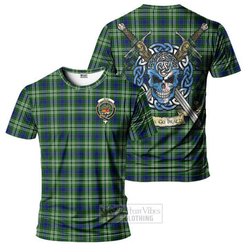 Mow Tartan T-Shirt with Family Crest Celtic Skull Style Kid's Shirt - Tartan Vibes Clothing