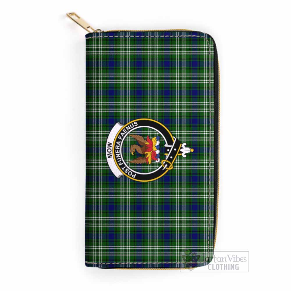 Mow Tartan Women's Leather Wallet with Family Crest One Size 19.7*10.5*3.5 cm - Tartan Vibes Clothing