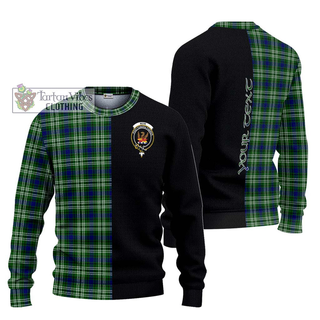 Mow Tartan Knitted Sweater with Family Crest and Half Of Me Style Unisex - Tartanvibesclothing Shop