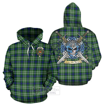 Mow Tartan Hoodie with Family Crest Celtic Skull Style Zip Hoodie - Tartan Vibes Clothing