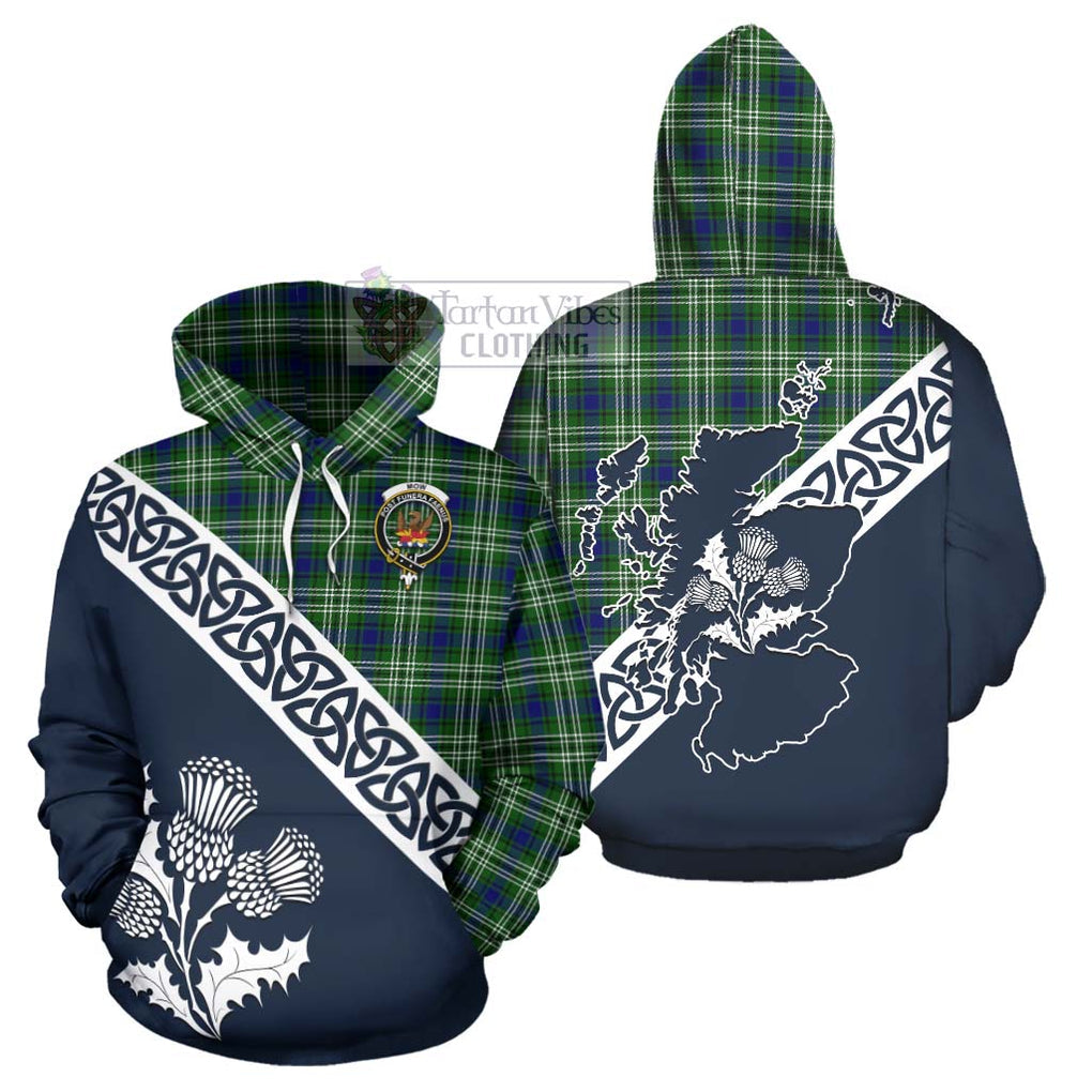 Mow Tartan Hoodie Featuring Thistle and Scotland Map Zip Hoodie - Tartan Vibes Clothing
