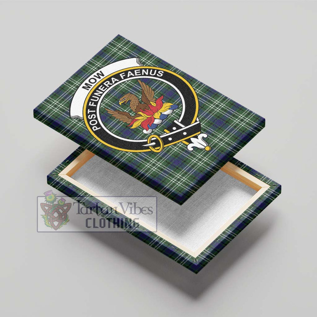 Mow Tartan Canvas Print Wall Art with Family Crest - Tartan Vibes Clothing