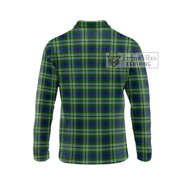 Mow Tartan Long Sleeve Polo Shirt with Family Crest DNA In Me Style - Tartan Vibes Clothing
