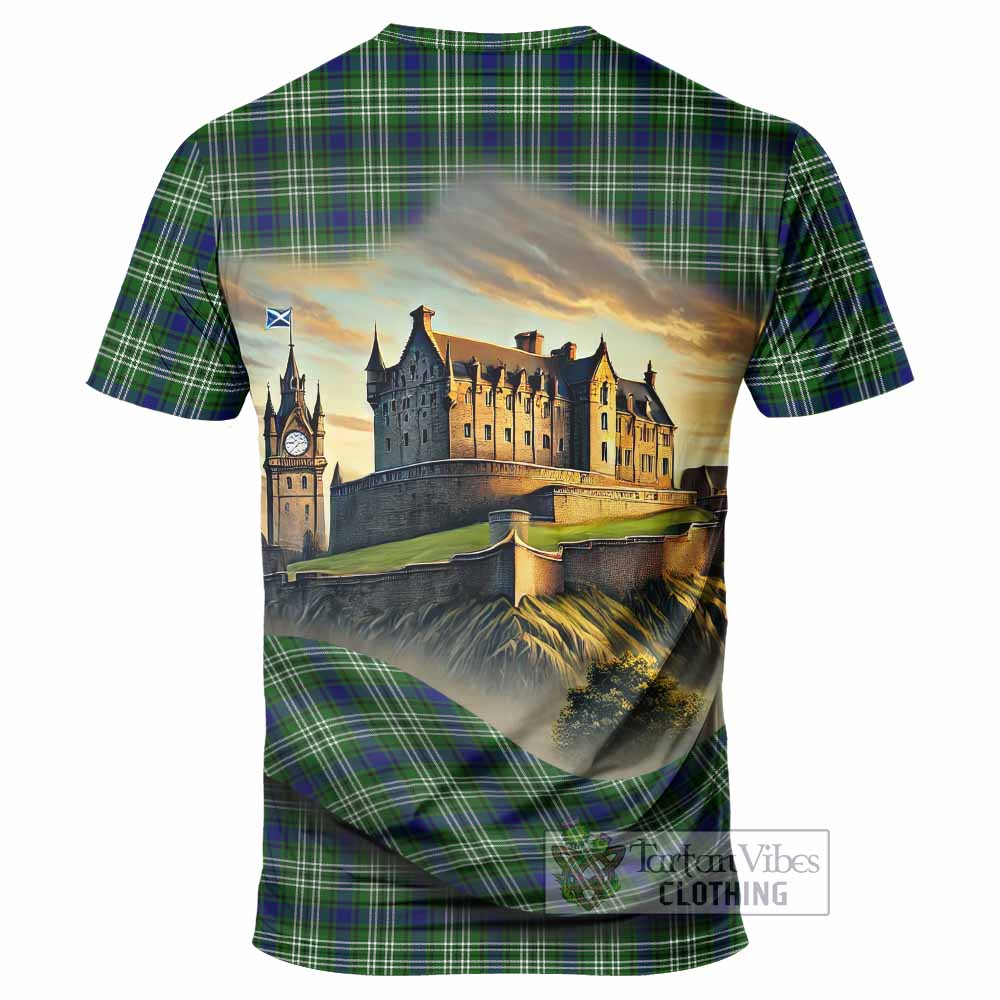 Mow Tartan Family Crest T-Shirt with Scottish Ancient Castle Style - Tartan Vibes Clothing