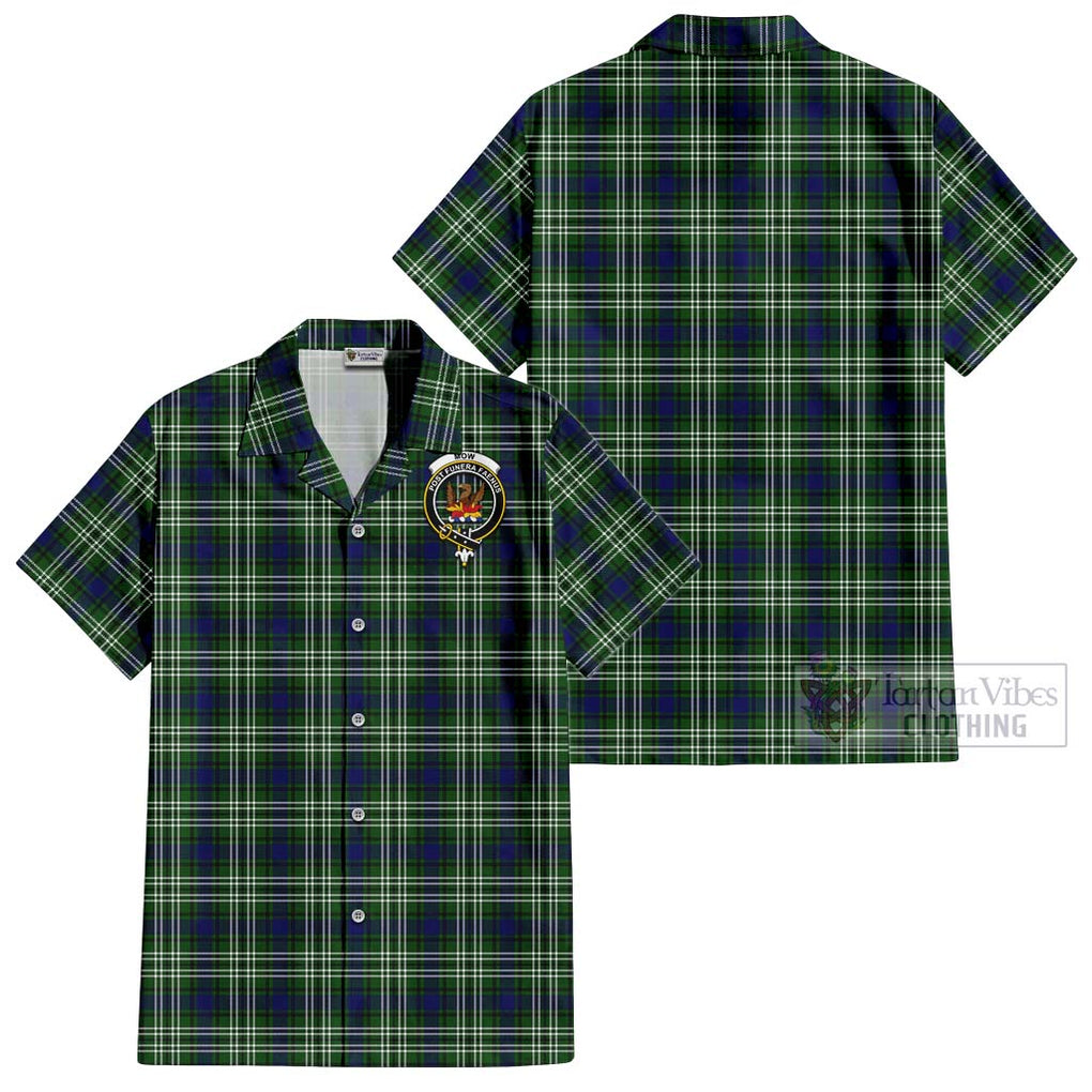 Mow Tartan Cotton Hawaiian Shirt with Family Crest Kid - Tartan Vibes Clothing