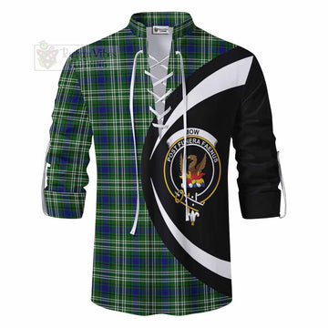 Mow Tartan Ghillie Kilt Shirt with Family Crest Circle Style - Tartan Vibes Clothing