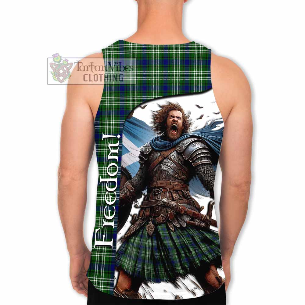 Mow Crest Tartan Men's Tank Top Inspired by the Freedom of Scottish Warrior - Tartan Vibes Clothing