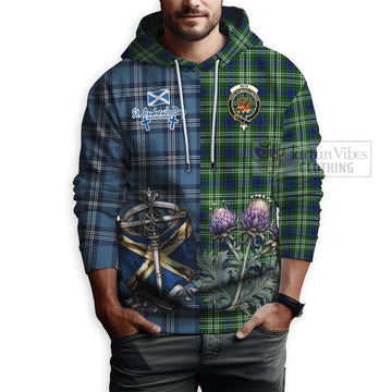 Mow Tartan Hoodie Happy St. Andrew's Day Half Tartan Style - Tartan Vibes Clothing