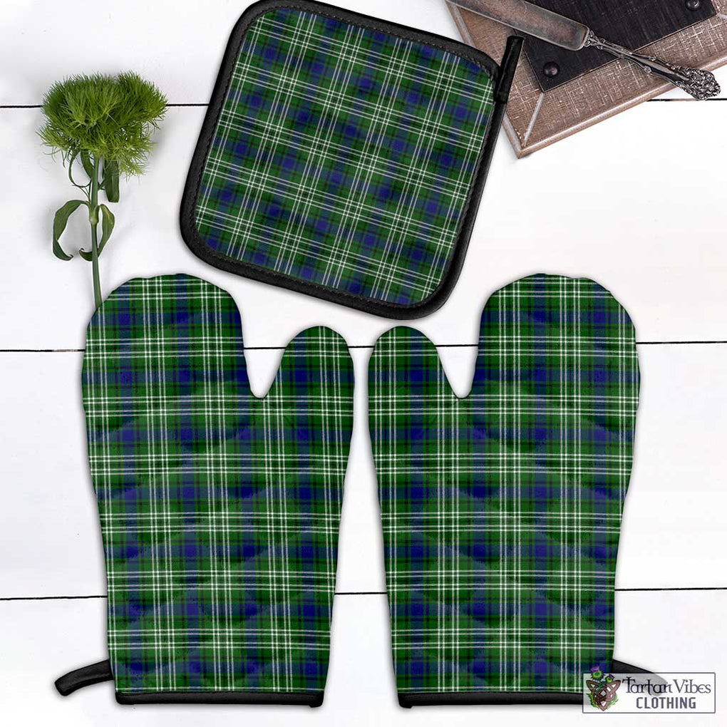 Mow Tartan Combo Oven Mitt & Pot-Holder Black - Tartan Vibes Clothing