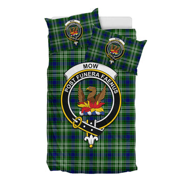 Mow Tartan Bedding Set with Family Crest - Tartan Vibes Clothing
