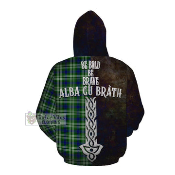 Mow Tartan Family Crest Cotton Hoodie Alba Gu Brath Be Brave Lion Ancient Style Pullover Hoodie - Tartan Vibes Clothing