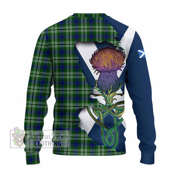 Mow Tartan Family Crest Knitted Sweater Scottish Thistle Celtic Inspired - Tartan Vibes Clothing