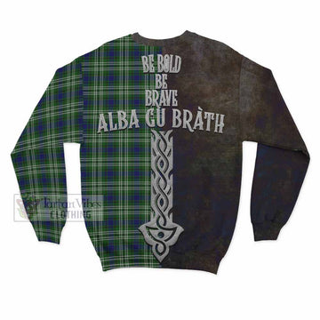 Mow Tartan Family Crest Sweatshirt Alba Gu Brath Be Brave Lion Ancient Style - Tartan Vibes Clothing