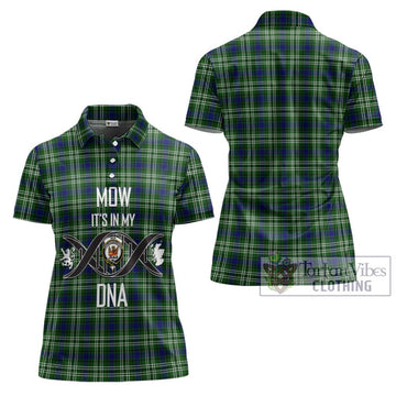 Mow Tartan Women's Polo Shirt with Family Crest DNA In Me Style - Tartan Vibes Clothing