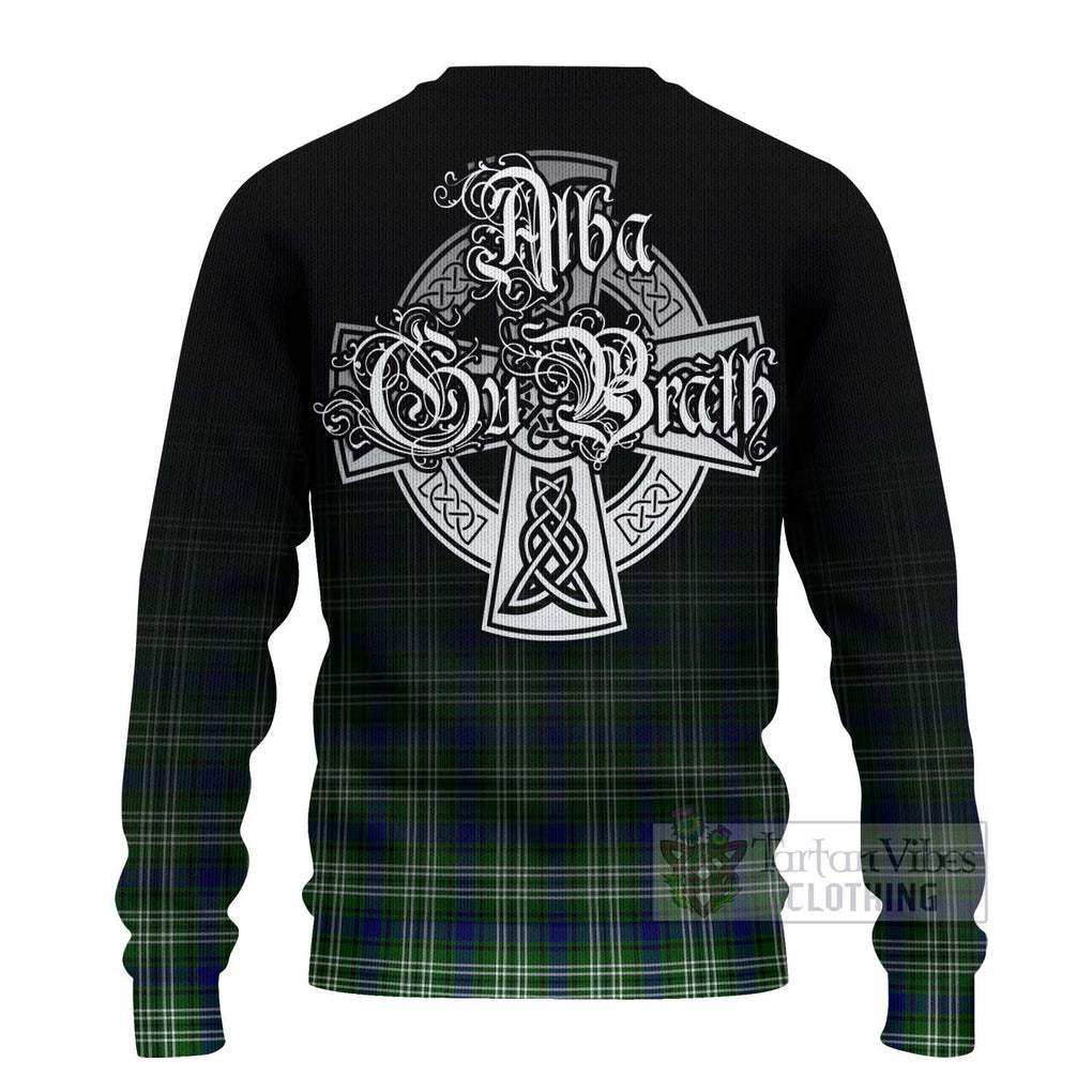 Tartan Vibes Clothing Mow Tartan Knitted Sweater Featuring Alba Gu Brath Family Crest Celtic Inspired