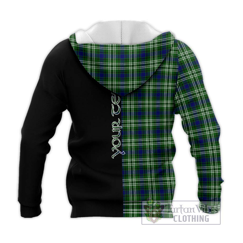 Mow Tartan Knitted Hoodie with Family Crest and Half Of Me Style - Tartanvibesclothing Shop