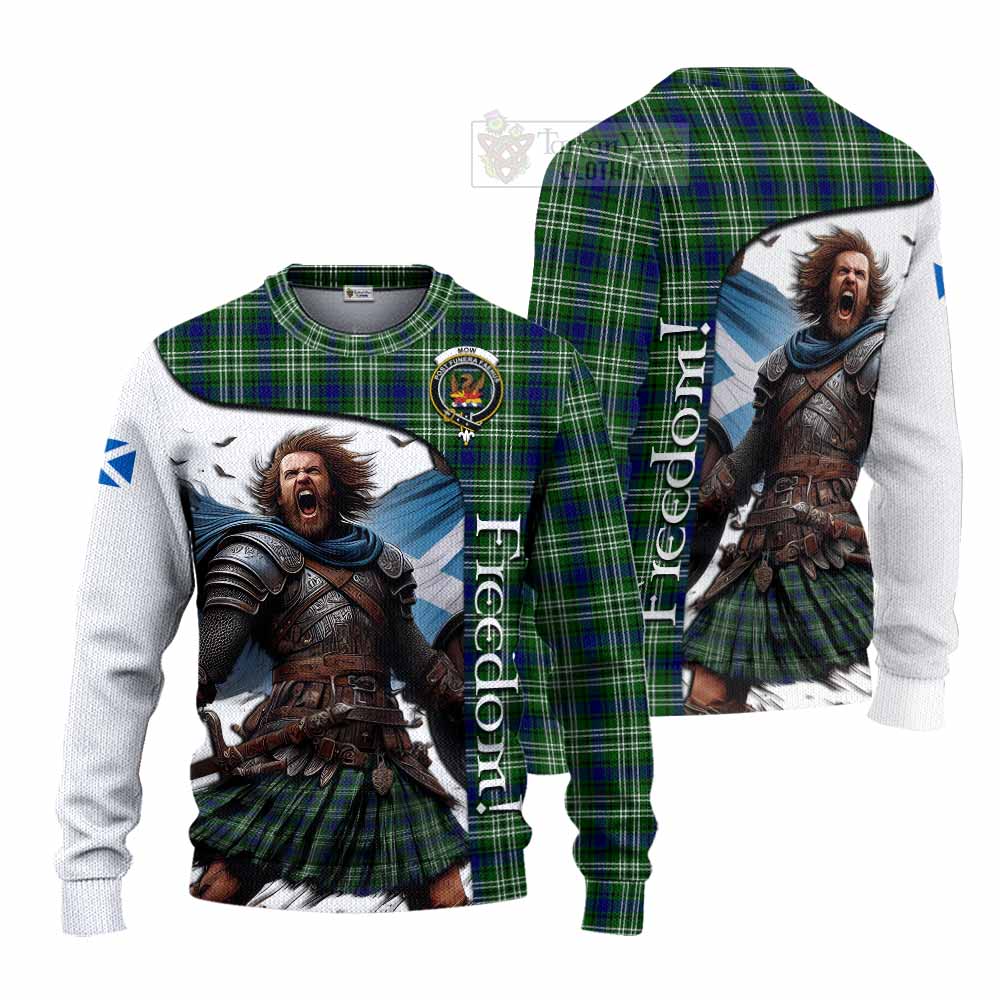 Tartan Vibes Clothing Mow Crest Tartan Knitted Sweater Inspired by the Freedom of Scottish Warrior