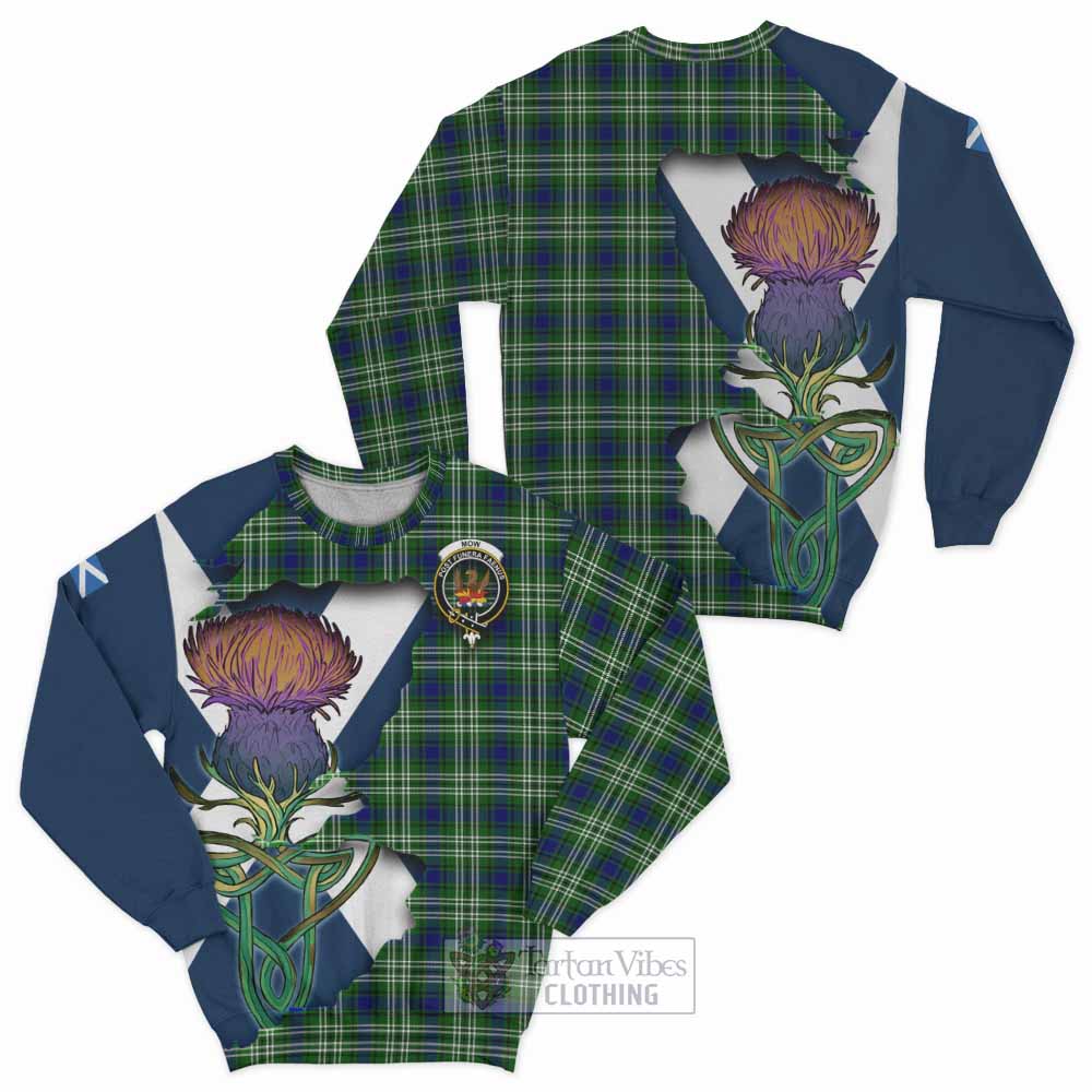 Mow Tartan Family Crest Sweatshirt Scottish Thistle Celtic Inspired - Tartan Vibes Clothing