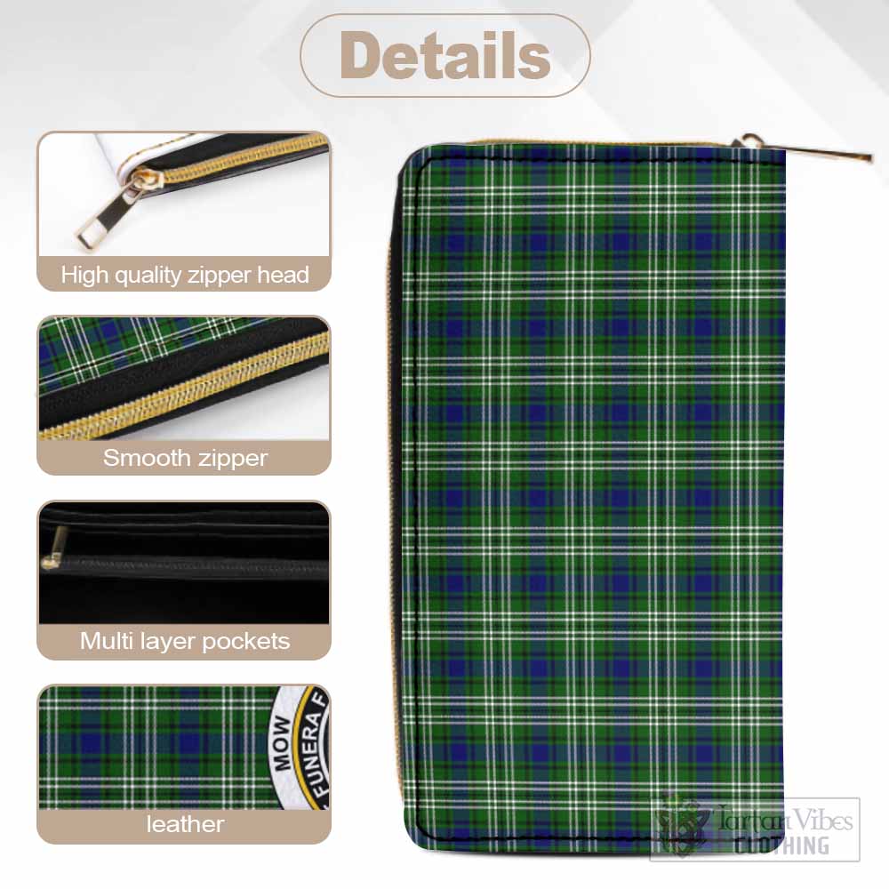 Mow Tartan Women's Leather Wallet with Family Crest - Tartan Vibes Clothing