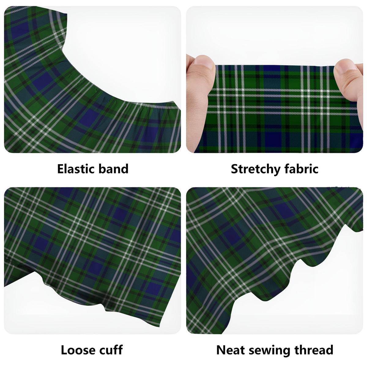 Mow Tartan Off Shoulder Long Dress - Tartan Vibes Clothing