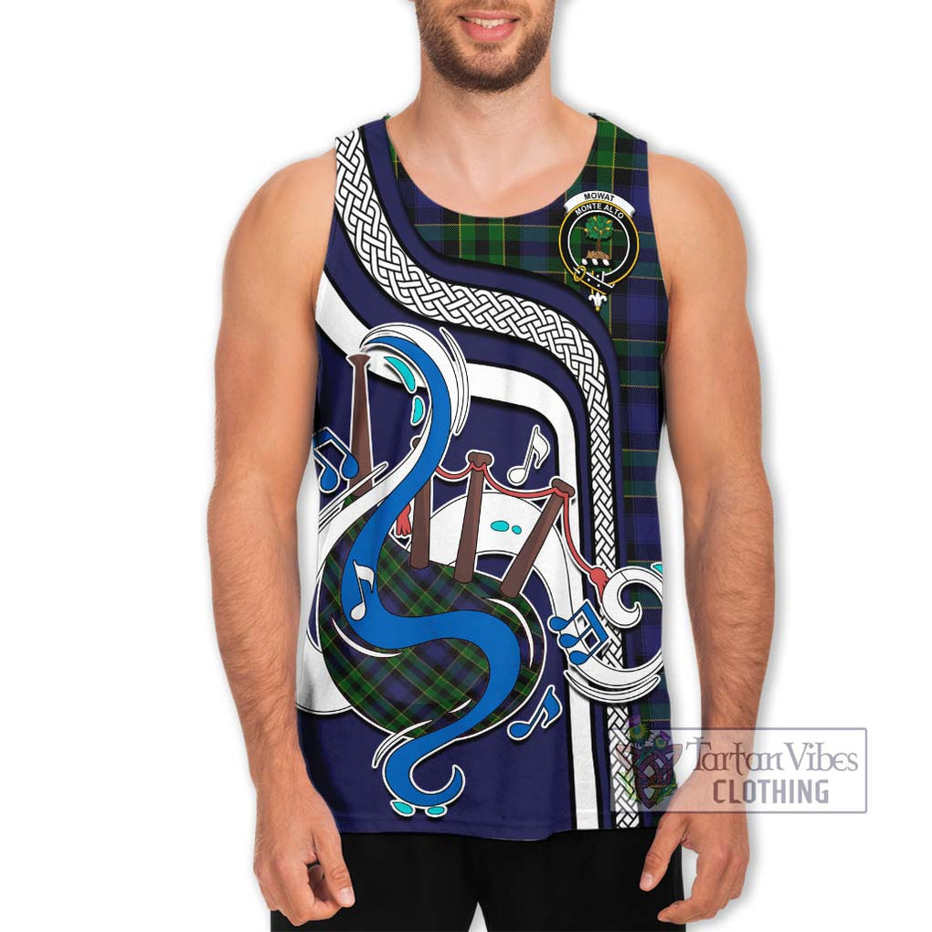 Mowat Tartan Men's Tank Top with Epic Bagpipe Style Men - Tartanvibesclothing Shop