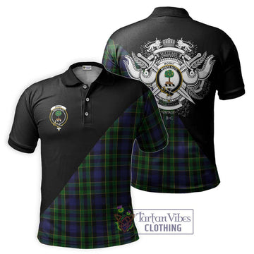 Mowat Tartan Polo Shirt with Family Crest and Military Logo Style