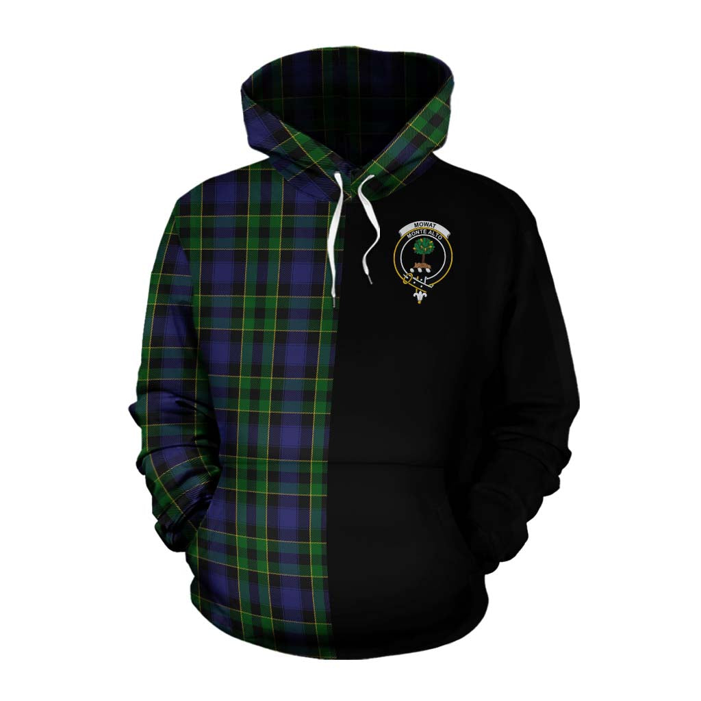 Tartan Vibes Clothing Mowat Tartan Cotton Hoodie with Family Crest and Half Of Me Style