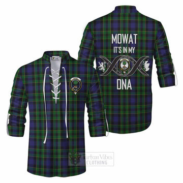 Mowat Tartan Ghillie Kilt Shirt with Family Crest DNA In Me Style Men - Tartan Vibes Clothing