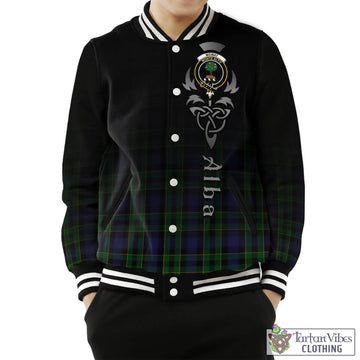 Mowat Tartan Baseball Jacket Featuring Alba Gu Brath Family Crest Celtic Inspired