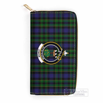 Mowat Tartan Women's Leather Wallet with Family Crest One Size 19.7*10.5*3.5 cm - Tartan Vibes Clothing