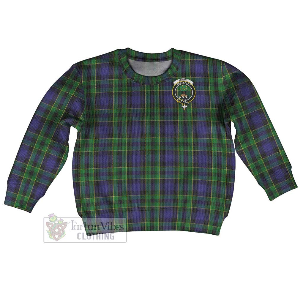 Tartan Vibes Clothing Mowat Tartan Kid Ugly Sweater with Family Crest