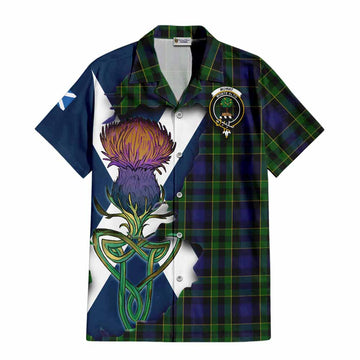 Mowat Tartan Family Crest Hawaiian Shirt Scottish Thistle Celtic Inspired Kid - Tartan Vibes Clothing