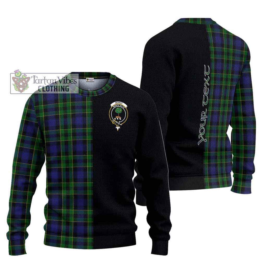 Mowat Tartan Knitted Sweater with Family Crest and Half Of Me Style Unisex - Tartanvibesclothing Shop