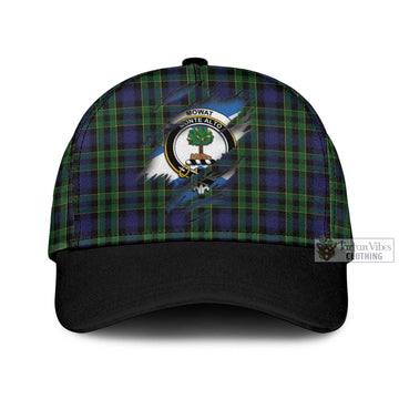 Mowat Tartan Classic Cap with Family Crest In Me Style