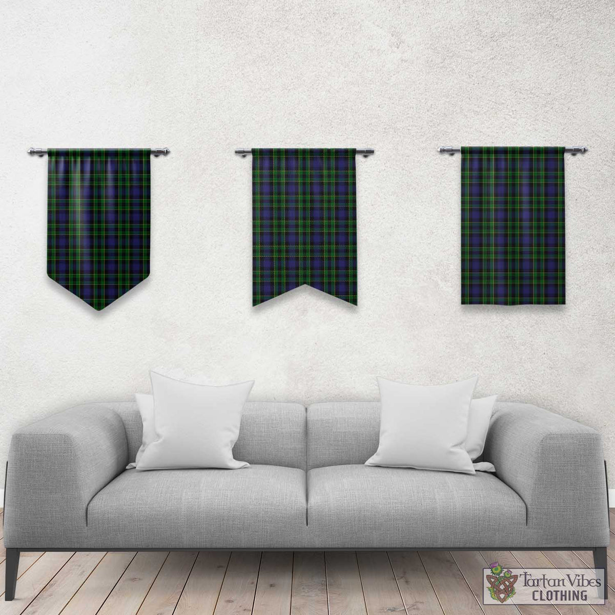 Mowat Tartan Gonfalon, Tartan Banner Rectangle - Tartan Vibes Clothing