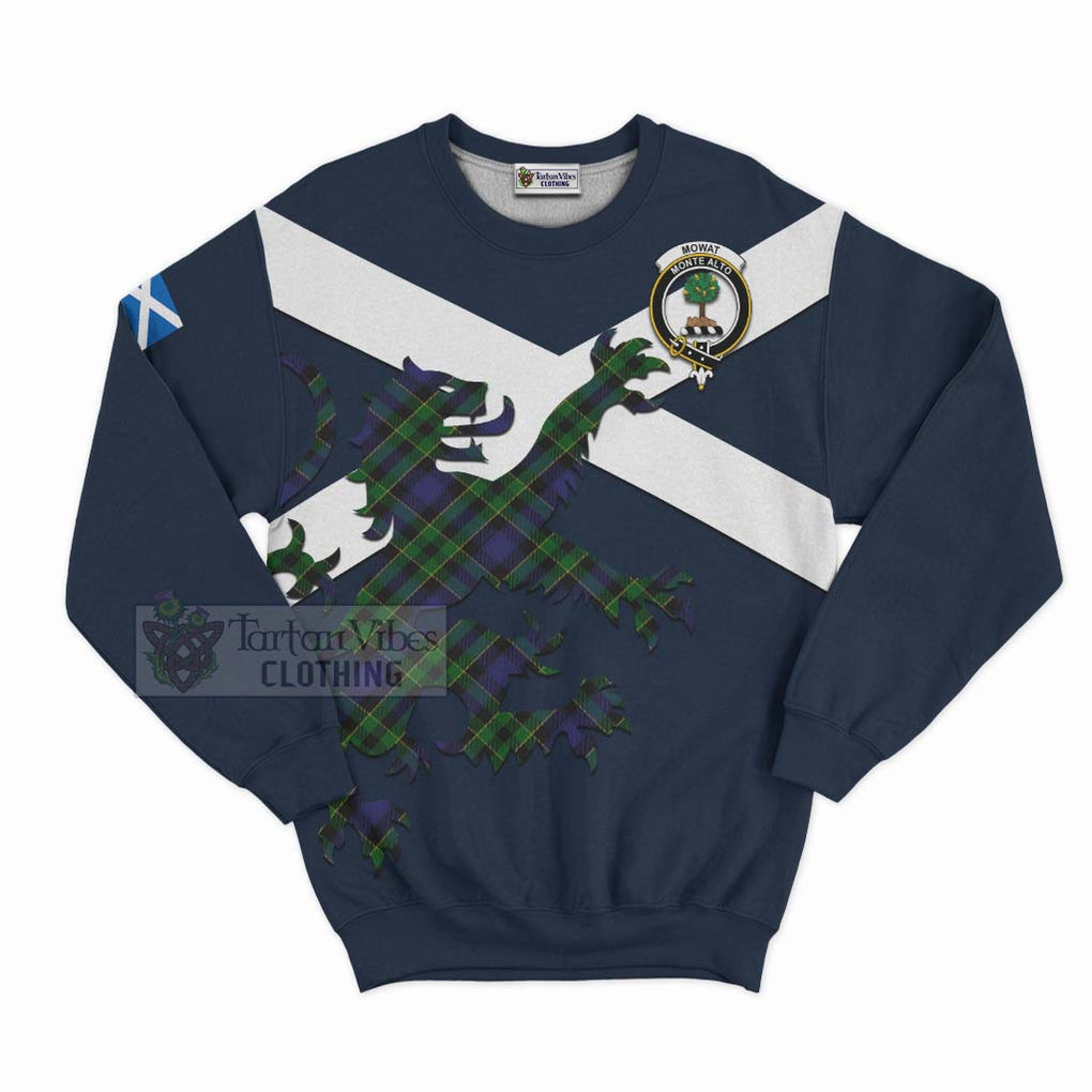 Tartan Vibes Clothing Mowat Tartan Lion Rampant Sweatshirt – Proudly Display Your Heritage with Alba Gu Brath and Clan Name