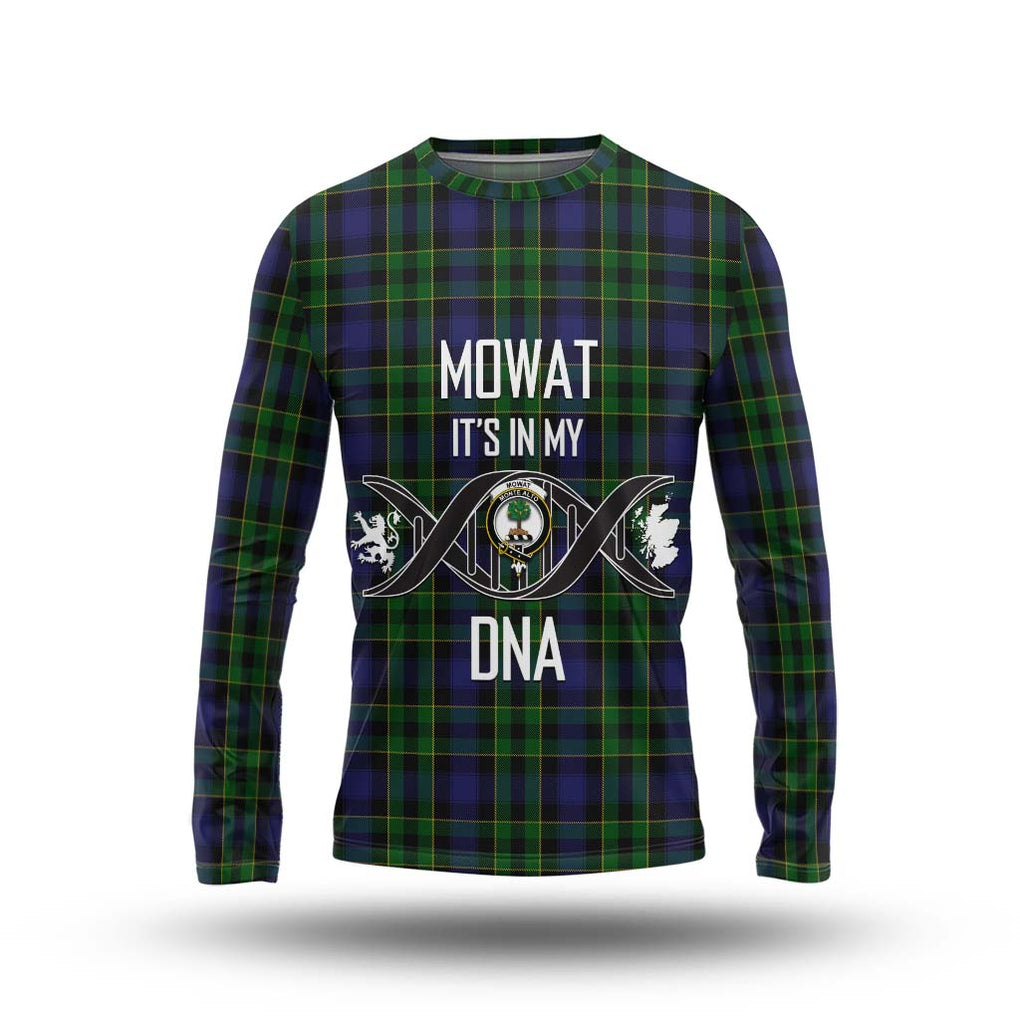 Mowat Tartan Long Sleeve T-Shirt with Family Crest DNA In Me Style Unisex - Tartanvibesclothing Shop