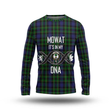 Mowat Tartan Long Sleeve T-Shirt with Family Crest DNA In Me Style