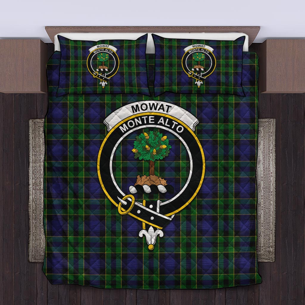 Mowat Tartan Quilt Bed Set with Family Crest Twin - Tartan Vibes Clothing