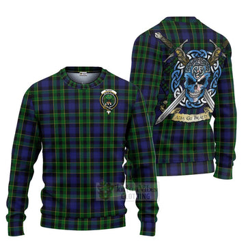 Mowat Tartan Ugly Sweater with Family Crest Celtic Skull Style