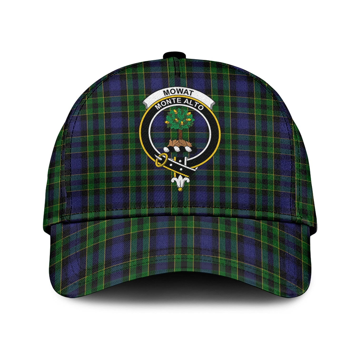 Mowat Tartan Classic Cap with Family Crest Classic Cap Universal Fit - Tartan Vibes Clothing