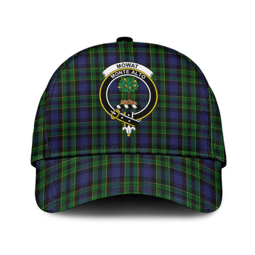 Mowat Tartan Classic Cap with Family Crest