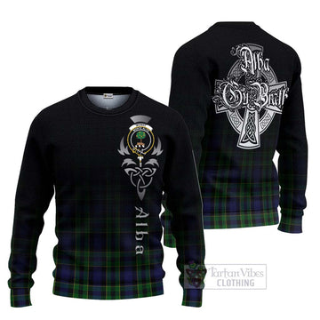 Mowat Tartan Ugly Sweater Featuring Alba Gu Brath Family Crest Celtic Inspired