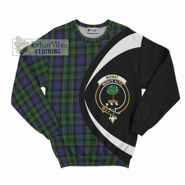 Mowat Tartan Sweatshirt with Family Crest Circle Style