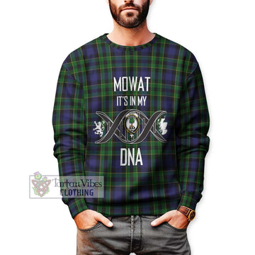 Mowat Tartan Sweatshirt with Family Crest DNA In Me Style