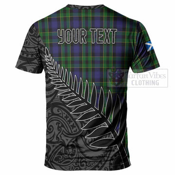 Mowat Crest Tartan T-Shirt with New Zealand Silver Fern Half Style