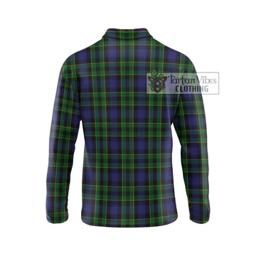 Mowat Tartan Long Sleeve Polo Shirt with Family Crest DNA In Me Style