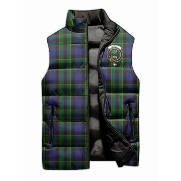 Mowat Tartan Sleeveless Puffer Jacket with Family Crest