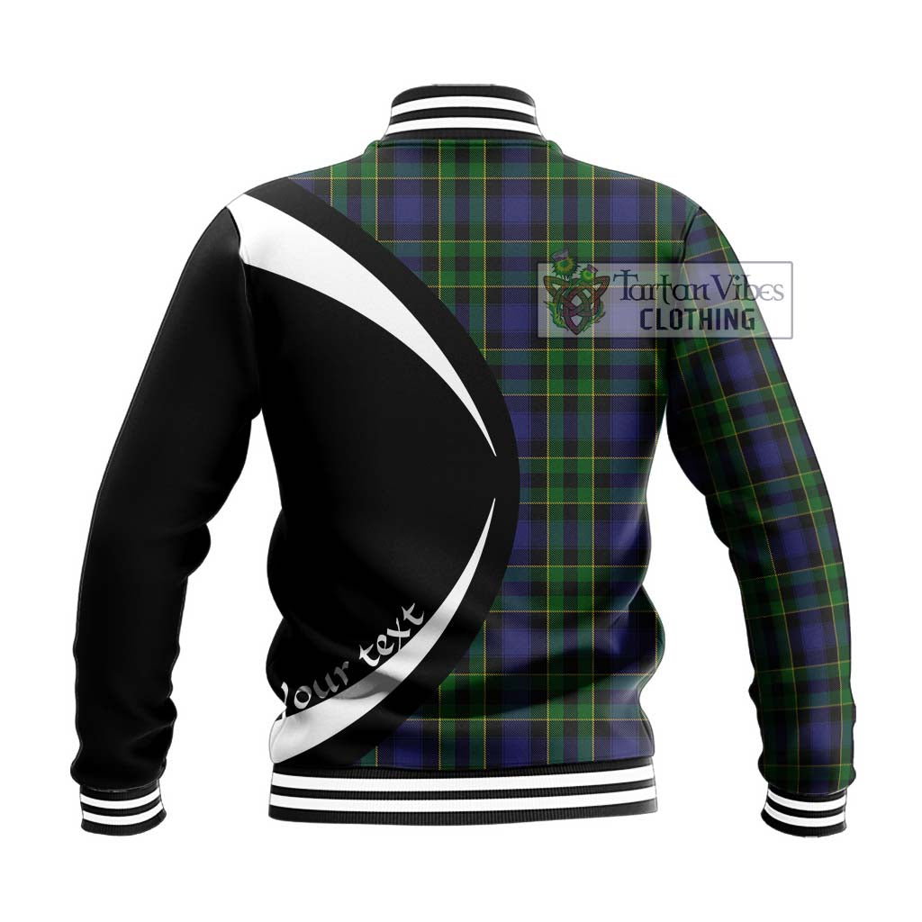 Mowat Tartan Baseball Jacket with Family Crest Circle Style - Tartan Vibes Clothing