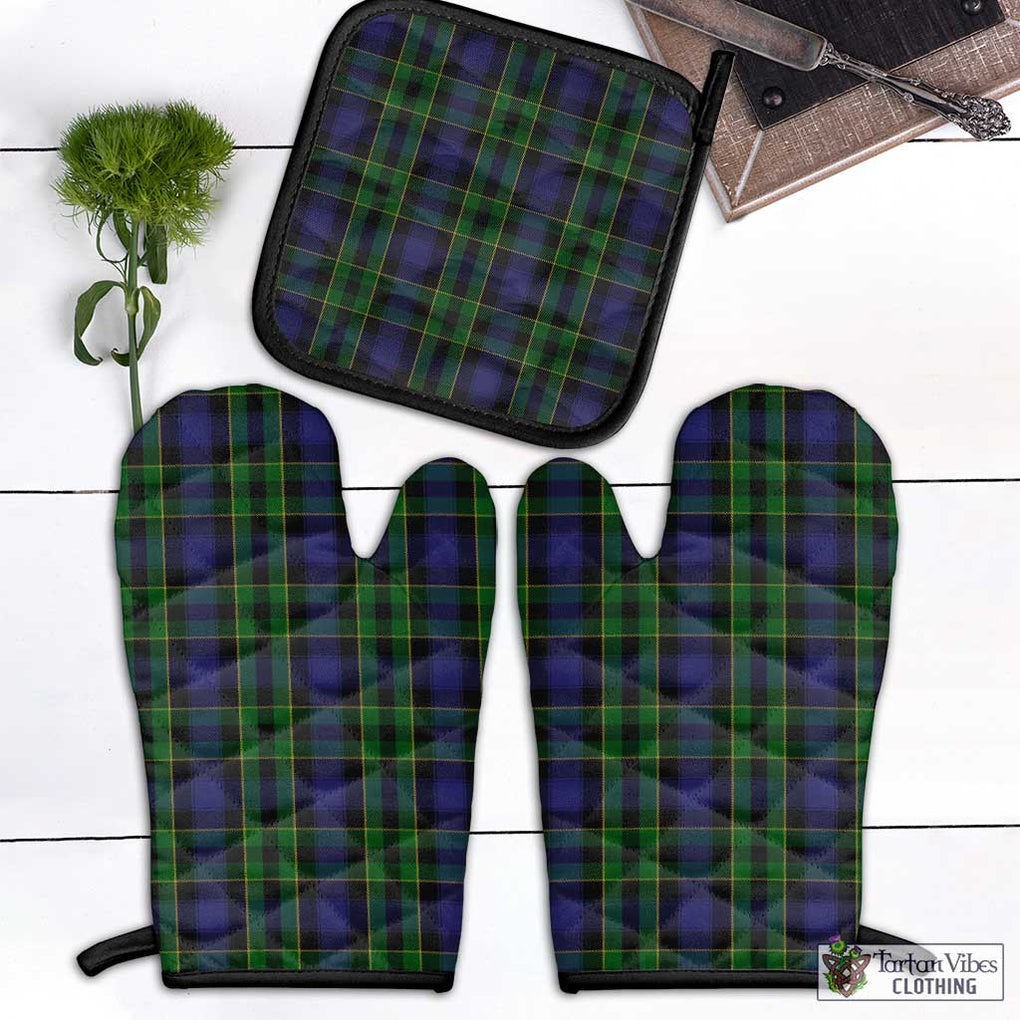 Mowat Tartan Combo Oven Mitt & Pot-Holder Combo 1 Oven Mitt & 1 Pot-Holder Black - Tartan Vibes Clothing